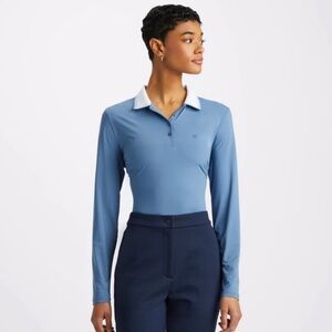 G/FORE long sleeve blue polo